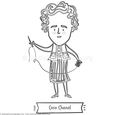 women  history coco chanel coloring pages getcoloringpagesorg