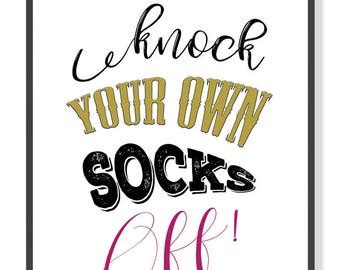 knock  socks  custom printed mens valentine