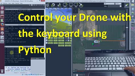 control  drone   keyboard  python  dronekit youtube