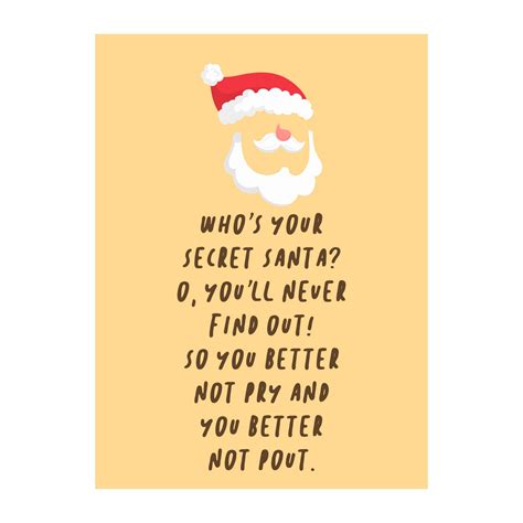 printable secret santa cards     printablee