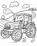 Colorir Tractor Meios sketch template