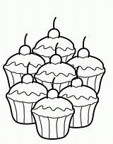 Coloring Cupcake Printable Pages Kids Popular sketch template