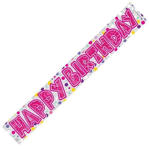 happy birthday pink banner apba   international uk