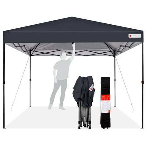 choice products xft easy setup pop  canopy instant portable tent   button push