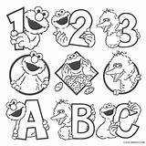 Sesame Street Coloring Pages Printable Number Kids Halloween sketch template
