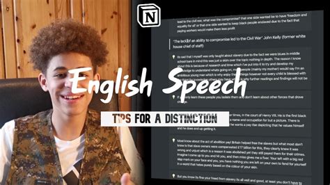 distinction   gcse english language speech youtube