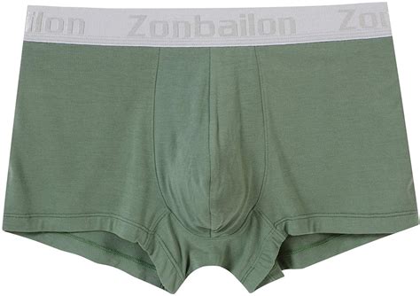 mens trunk underwear pouch bamboo short leg boxer briefs trunks for men