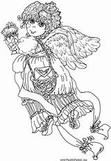 Angel Coloring Valentine Pages Kleurplaten Adult Printables Printable Winter Color Coloriage Volwassenen Voor Choose Board Edupics Angels Goth Large sketch template