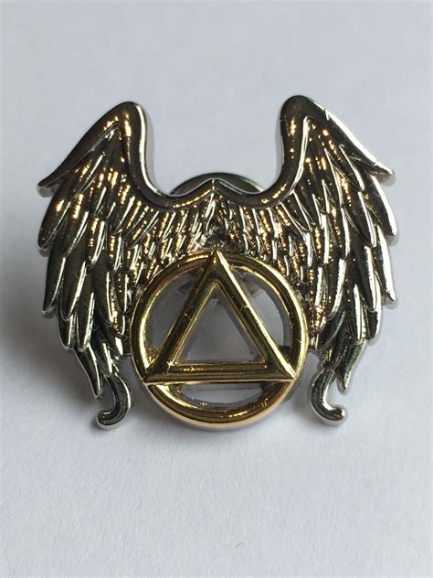 Winged Aa Symbol Lapel Pin