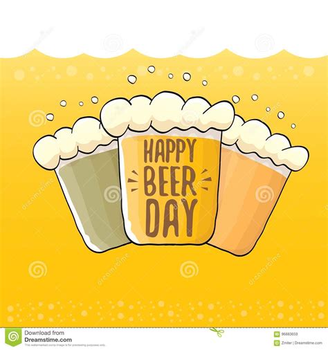 Happy Beer Day Vector Graphic Poster Stock Vector Illustration Of