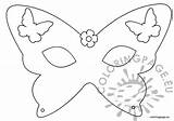 Mask Butterfly Template Coloring Masks Animals sketch template