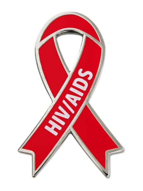 pinmarts hiv  aids red awareness ribbon enamel lapel pin ebay