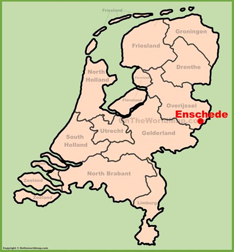 enschede location   netherlands map ontheworldmapcom