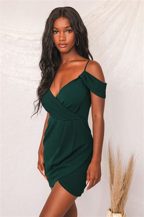 sexy green dress off the shoulder mini dress bodycon dress lulus