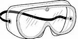 Goggles Safety Clipart Lab Science Cartoon Drawing Clip Equipment Glasses Goggle Cliparts Eye Protection Ppe Protective Use Collection Coloring Pages sketch template