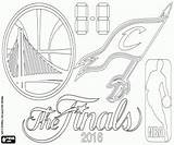 Pages Nba Finals Coloring Cavs Warriors Golden State Printable Basketball Logo Cleveland Curry Stephen Cavaliers Championships Champions Steph Getdrawings Template sketch template