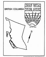 Pages Canada Coloring British Columbia Flag Arms Coat Map Honkingdonkey Sheets Activity Colouring Print Provinces Fun Getdrawings Drawing Choose Board sketch template