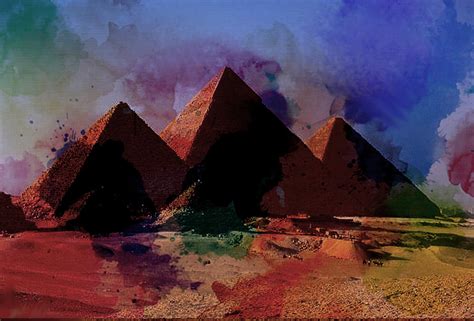 egyptian pyramids painting  enki art fine art america