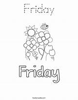 Coloring Friday Monday Tuesday Tracing Wednesday Twistynoodle Built California Usa Print Word Thursday Noodle sketch template