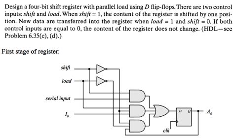 solved design   bit shift register  parallel loa cheggcom