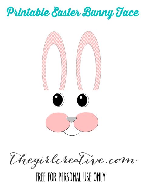 easter bunny face template