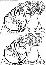Coloring Pages Difference Spot Find Differences Popular sketch template