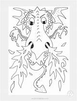 Dragon Coloring Fire Pages sketch template