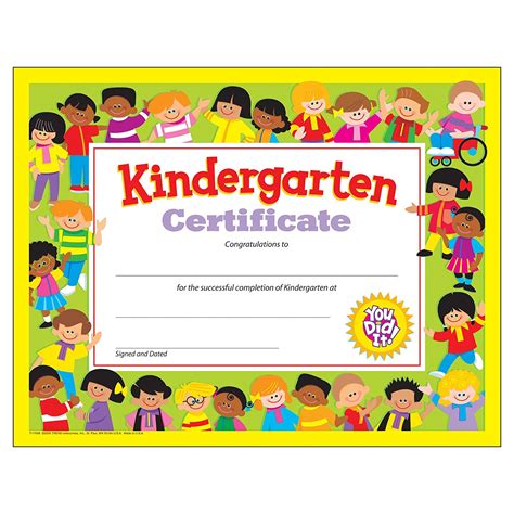 printable kindergarten certificate printable word searches