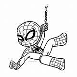 Coloring Spiderman Pages Cool sketch template