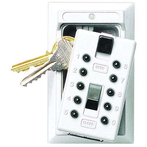 kidde permanent  key box  pushbutton combination lock white