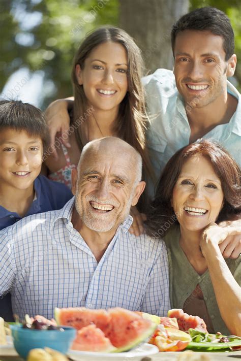 portrait  multi generational family stock image  science photo library