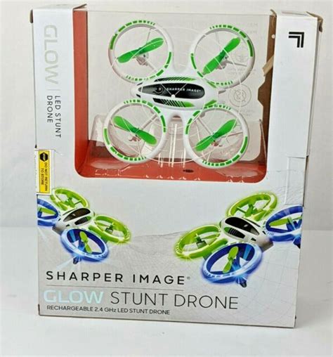 sharper image mini led stunt drone model  quadcopter green  sale  ebay