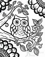 Owl Coloring Pages Mandala Printable Getcolorings sketch template