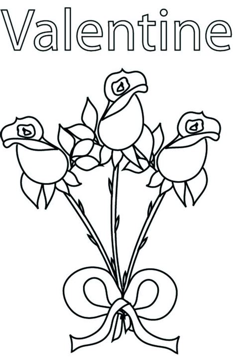 beautiful rose  valentine coloring page  print