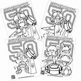 Coloring Collage Pages Superbowl Getcolorings Popular sketch template