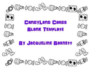 candyland cards template blanks  mon petit magasin francais