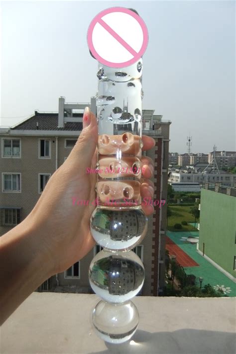 Hot Big Glass Dildo Crystal Penis Double Ended Headed Adult Large Anal