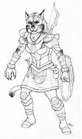 Skyrim Armor Drawing Daedric Khajiit Getdrawings sketch template