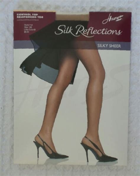 2 hanes silk reflections silky sheer control top reinforced toe