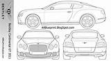 Bentley Gt Continental Blueprint Quality High Click Save sketch template