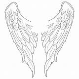 Wings Angel Drawing Easy Coloring Wing Drawings Simple Tattoo Pages Wall Sketch Sticker Heart Angels Draw Line Tattoos Print Pencil sketch template