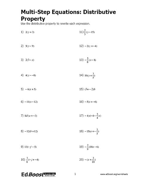 awesome  step equations worksheet  multi step equations