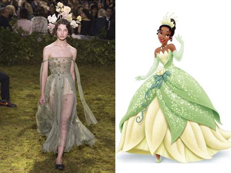 tiana disney disney princess dresses princess tiana  stevens moda paris atelier versace
