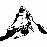 Matterhorn Wandtattoo Trenddeko sketch template