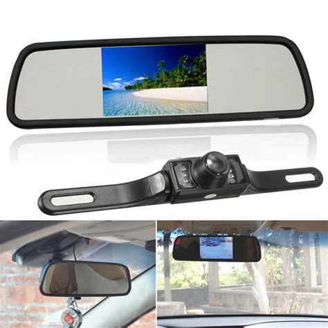 car tft lcd monitor mirror wireless reversing rear view
