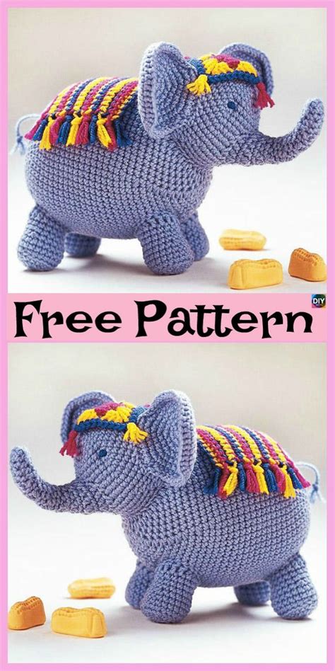 crochet knit amigurumi elephant  patterns freecrochetpatterns