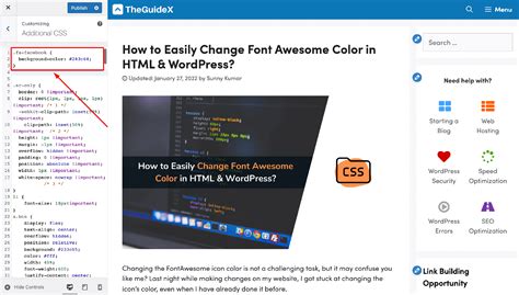 easily change fontawesome color  html wordpress css tweaks