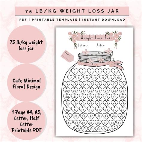 weight loss jar  lbkg printable weight loss chart weight loss