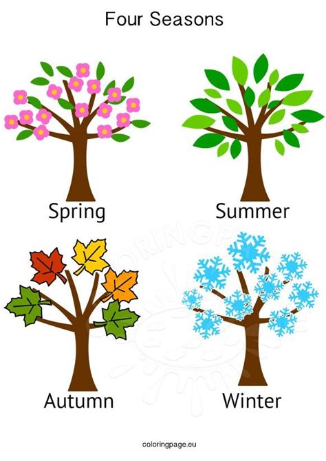 seasons tree images coloring page