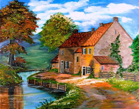 river house painting  kenneth lepoidevin